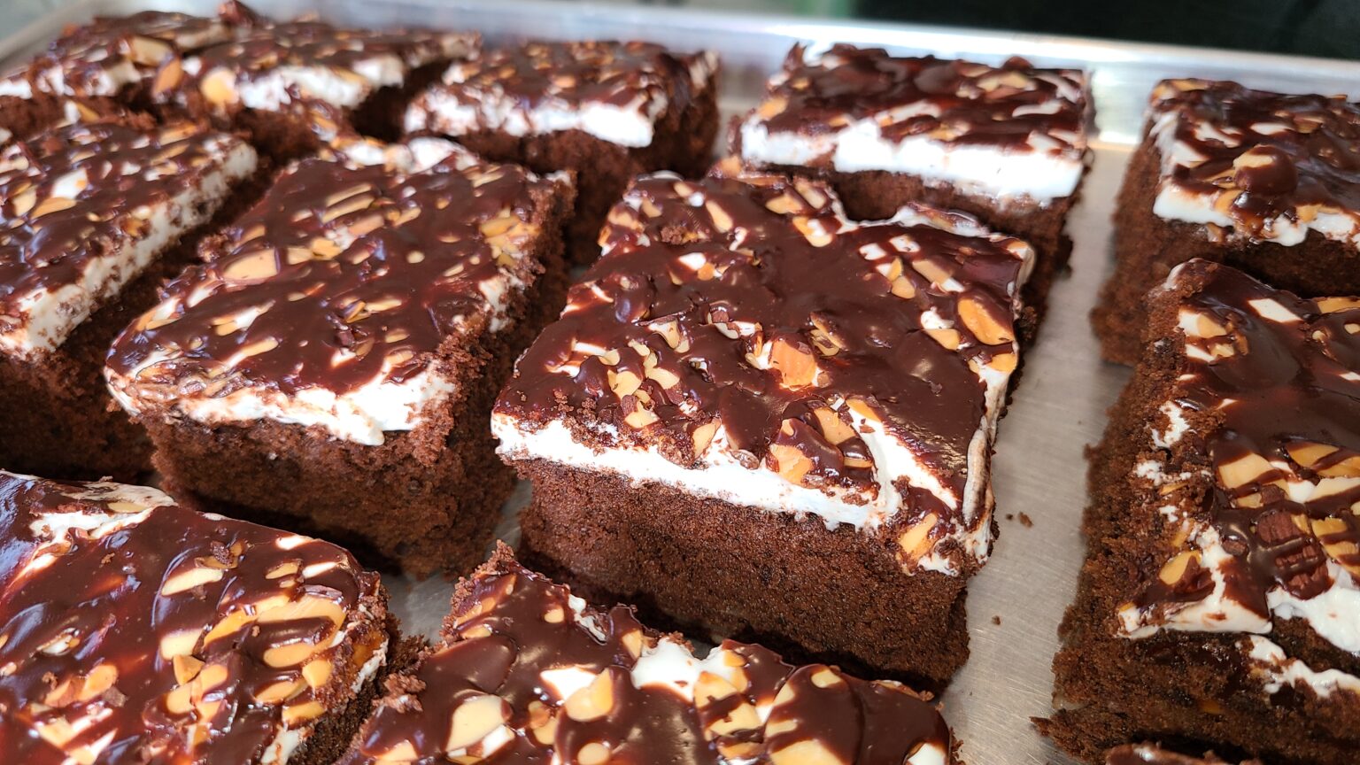 Chocolate Almond Marshmallow Cake Charliethecookandrews